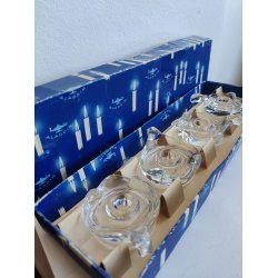 4 vintage kertestager i glas, Aladdin 