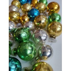 32 sm� blandede vintage julekugler