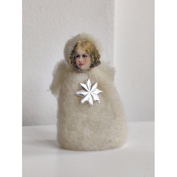 Vat-engel med gamle glansbilleder