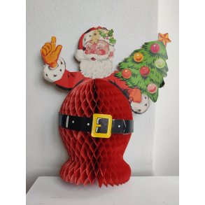 Stor vintage honeycomb julemand