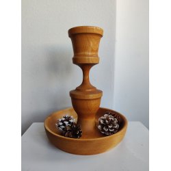 K�mpe svensk tr�stage til bloklys eller kalenderlys