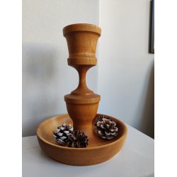 K�mpe svensk tr�stage til bloklys eller kalenderlys