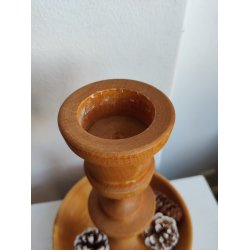 K�mpe svensk tr�stage til bloklys eller kalenderlys