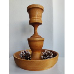 K�mpe svensk tr�stage til bloklys eller kalenderlys