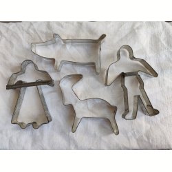 Gamle svenske peberkage udstikkere, 4 stk
