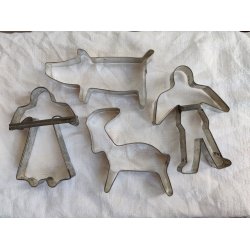 Gamle svenske peberkage udstikkere, 4 stk