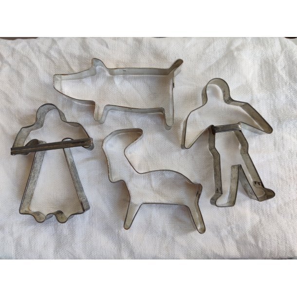 Gamle svenske peberkage udstikkere, 4 stk