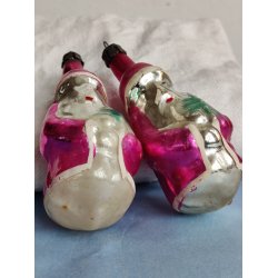 2 h�ndmalede vintage julem�nd julekugler