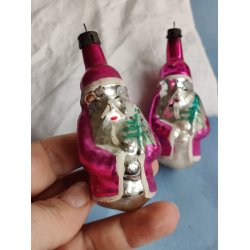 2 h�ndmalede vintage julem�nd julekugler