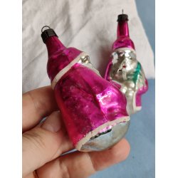 2 h�ndmalede vintage julem�nd julekugler