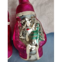 2 h�ndmalede vintage julem�nd julekugler