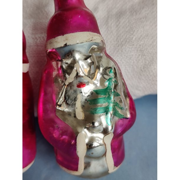 2 h�ndmalede vintage julem�nd julekugler