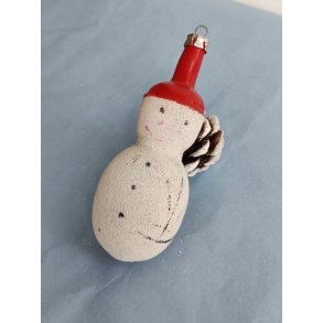 Vintage snemand julekugle, mica