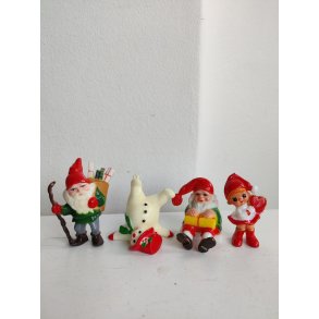 Fire vintage plastiknisser, Daells Varehus