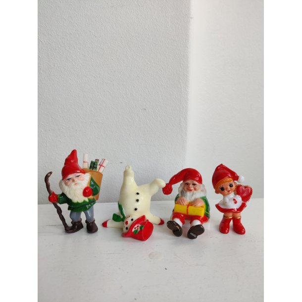 Fire vintage plastiknisser, Daells Varehus