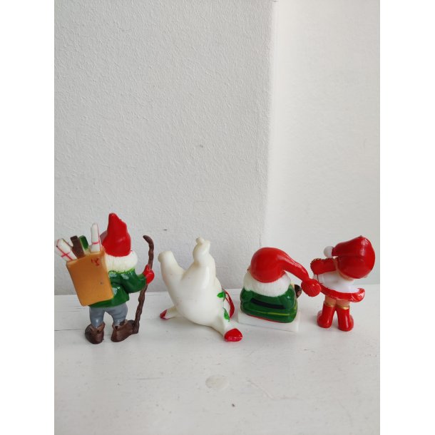 Fire vintage plastiknisser, Daells Varehus