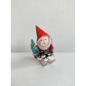 Japansk vintage ski-nisse med r�d hue