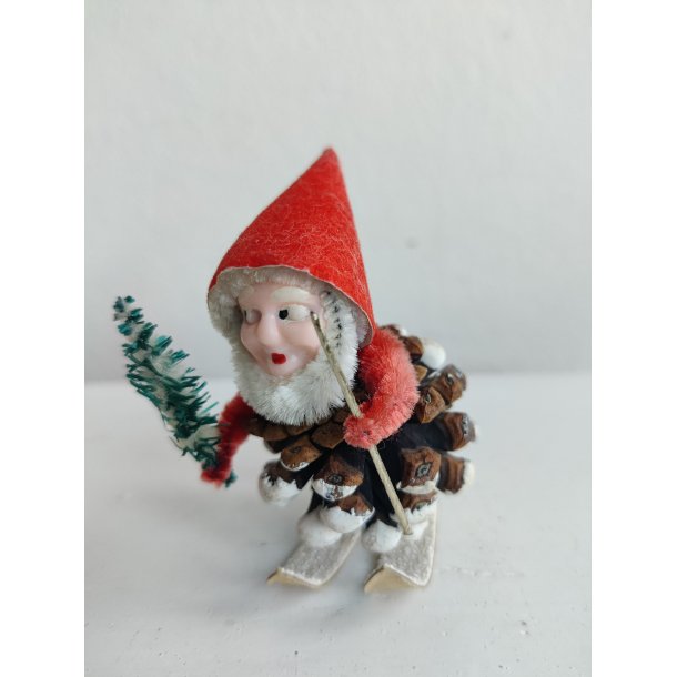 Japansk vintage ski-nisse med r�d hue