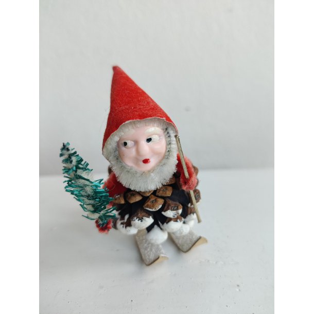 Japansk vintage ski-nisse med r�d hue
