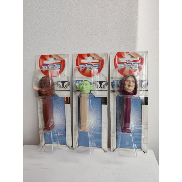 PEZ dispensers Star Wars 2008, Chewbacca, Yoda, Palpatine