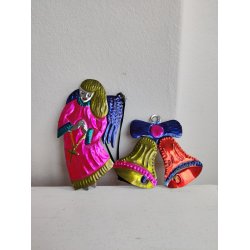 Engel og klokker, mexikansk metal julepynt