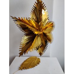 Folde-ud julestjerner i guldfolie, 1960erne