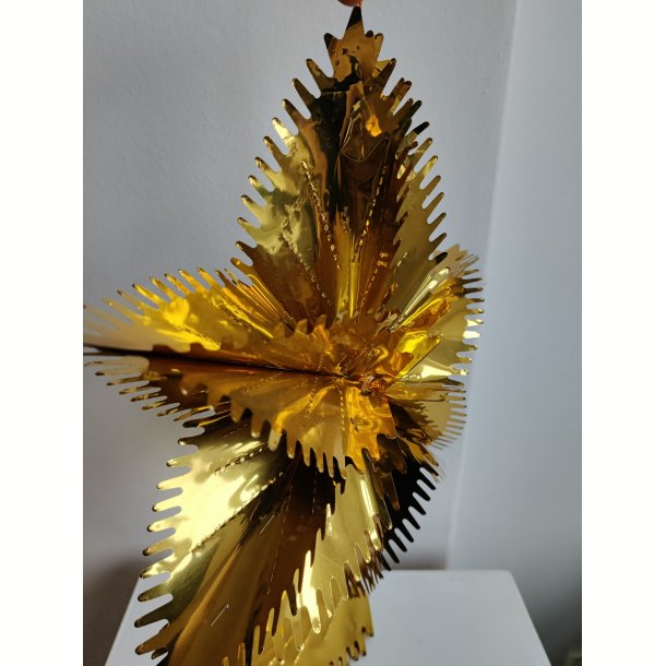Folde-ud julestjerner i guldfolie, 1960erne