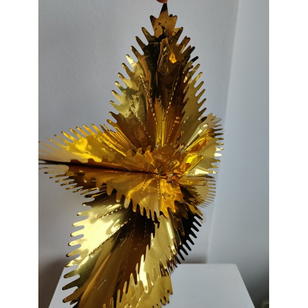 Folde-ud julestjerner i guldfolie, 1960erne