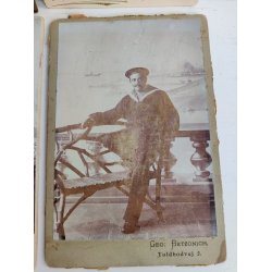 4 antikke fotos af s�m�nd