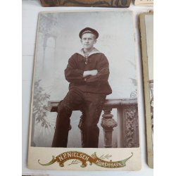 4 antikke fotos af s�m�nd