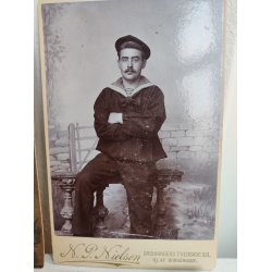 4 antikke fotos af s�m�nd