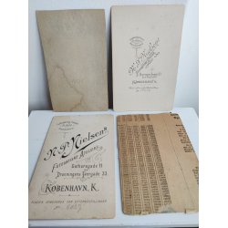 4 antikke fotos af s�m�nd