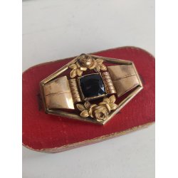 Antik stor fransk broche m. roser