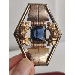 Antik stor fransk broche m. roser