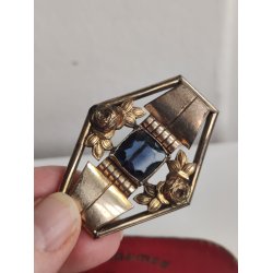 Antik stor fransk broche m. roser