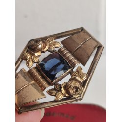 Antik stor fransk broche m. roser