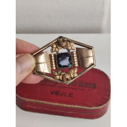 Antik stor fransk broche m. roser