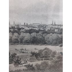 Kopenhagen antikt tryk i ramme