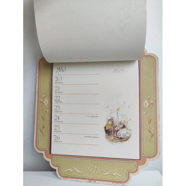 V�gkalender 1979, Holly Hobbie / Forglem mig ej