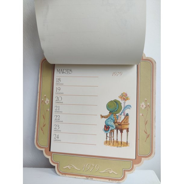 V�gkalender 1979, Holly Hobbie / Forglem mig ej