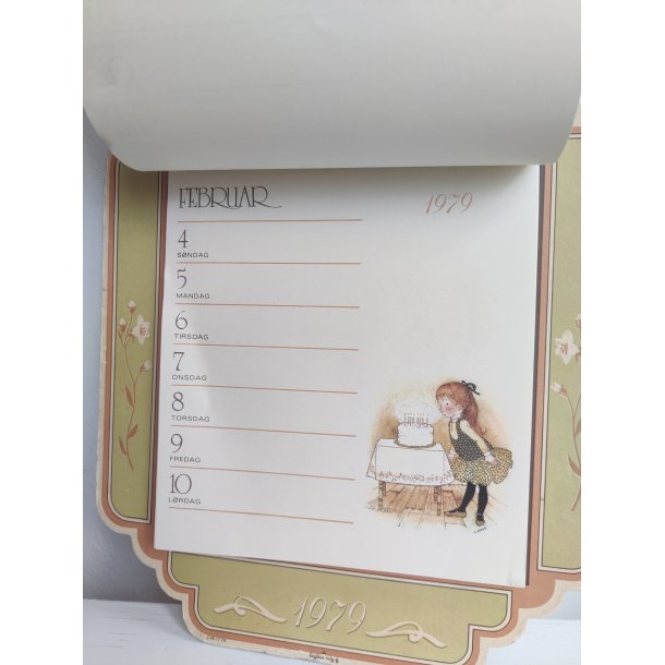 V�gkalender 1979, Holly Hobbie / Forglem mig ej