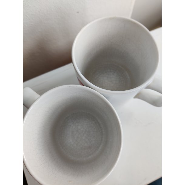 Retro nummer-krus 1 og 4, Staffordshire England