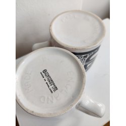 Retro nummer-krus 1 og 4, Staffordshire England