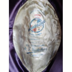 Vintage Borsalino herrehat, m�rkebl� fedora str. 6 1/2