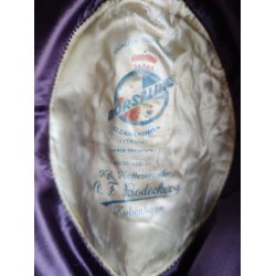 Vintage Borsalino herrehat, m�rkebl� fedora str. 6 1/2