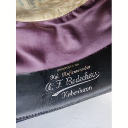 Vintage Borsalino herrehat, m�rkebl� fedora str. 6 1/2