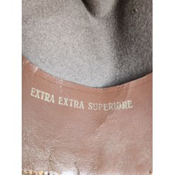 Vintage Borsalino herrehat, lysebrun fedora str 5