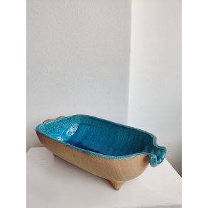 K�hler turkis gris, keramikfad af Nils K�hler