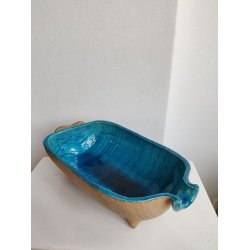 K�hler turkis gris, keramikfad af Nils K�hler