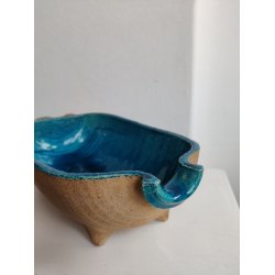 K�hler turkis gris, keramikfad af Nils K�hler